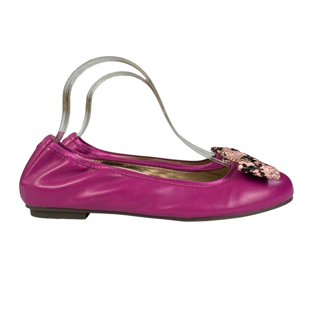 Vionic Zelda NPA Magenta Arch Support Leather Flats Womens Size 7.5